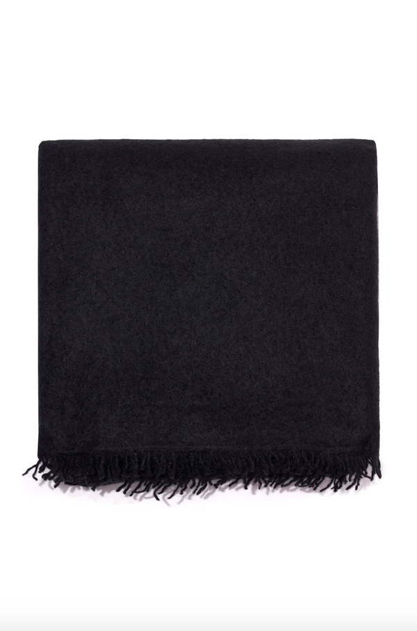 Cashmere Felted Stole in Black
