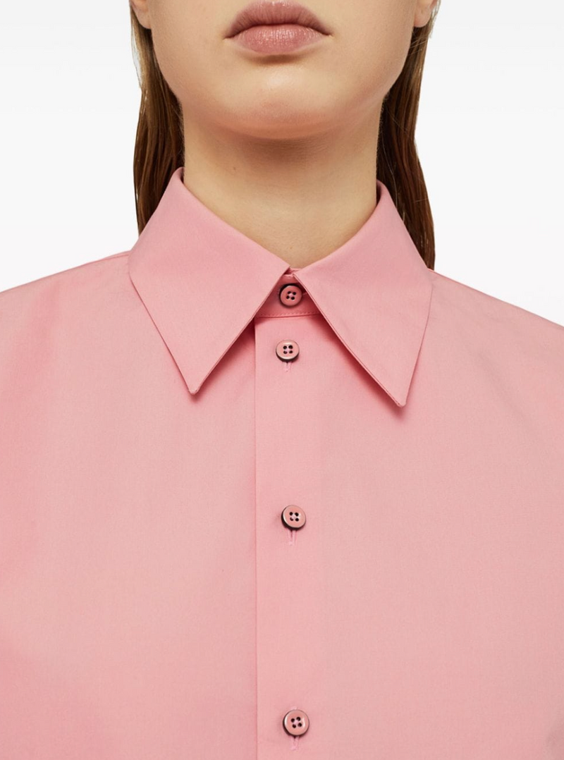 Point Collar Shirt in Powder Pink