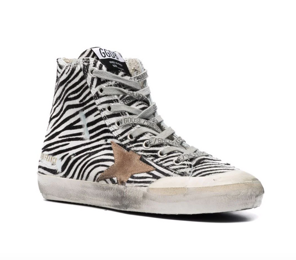 Golden Goose Francy Zebra High-Top Sneakers