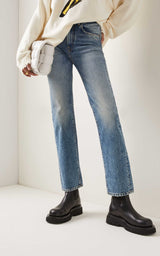R13 Courtney Rigid High-Rise Slim-Leg Jeans